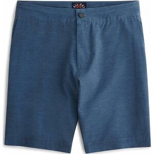 Faherty Brand Mens All Day Shorts Blue Heathered Size 34 Style MSC0012